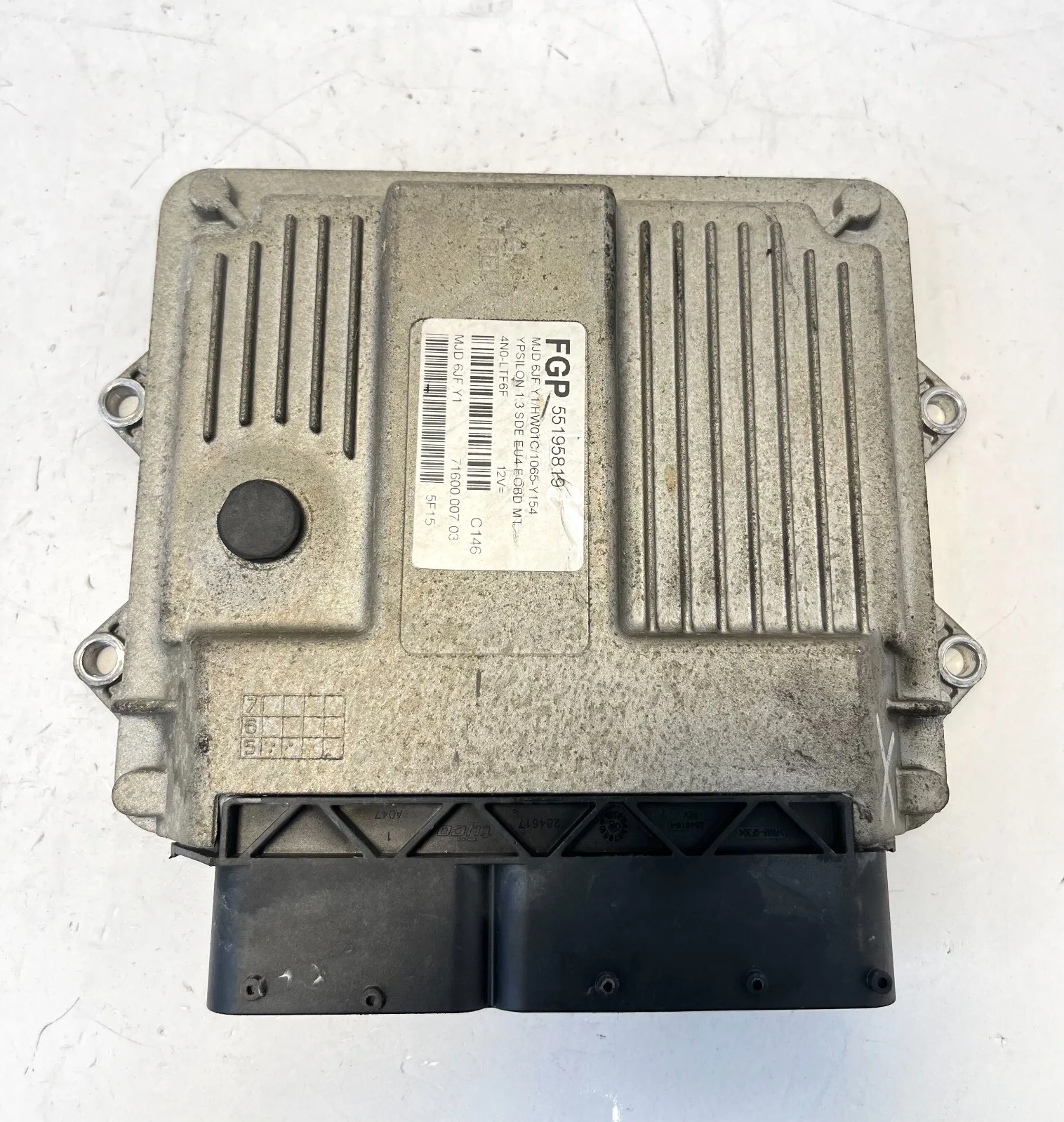 CENTRALINA MOTORE ECU LANCIA YPSILON 1.3 DIESEL - 55195819 - MJD 6JF.Y1/HW01C