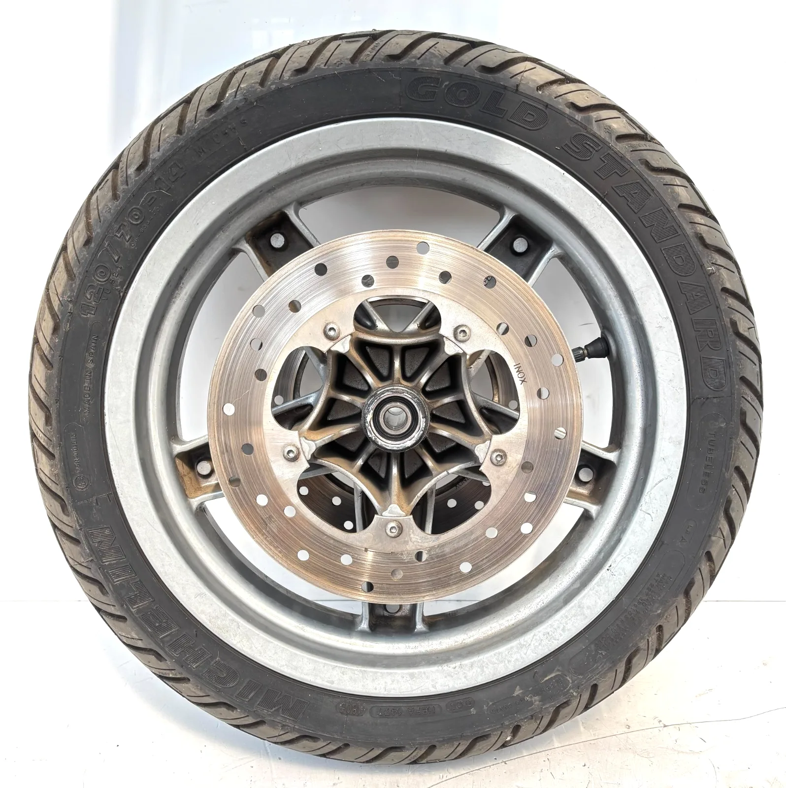 RUOTA ANTERIORE PIAGGIO X9 200 (2002-2003)(M236M) CERCHIO+GOMMA 120/70 R14