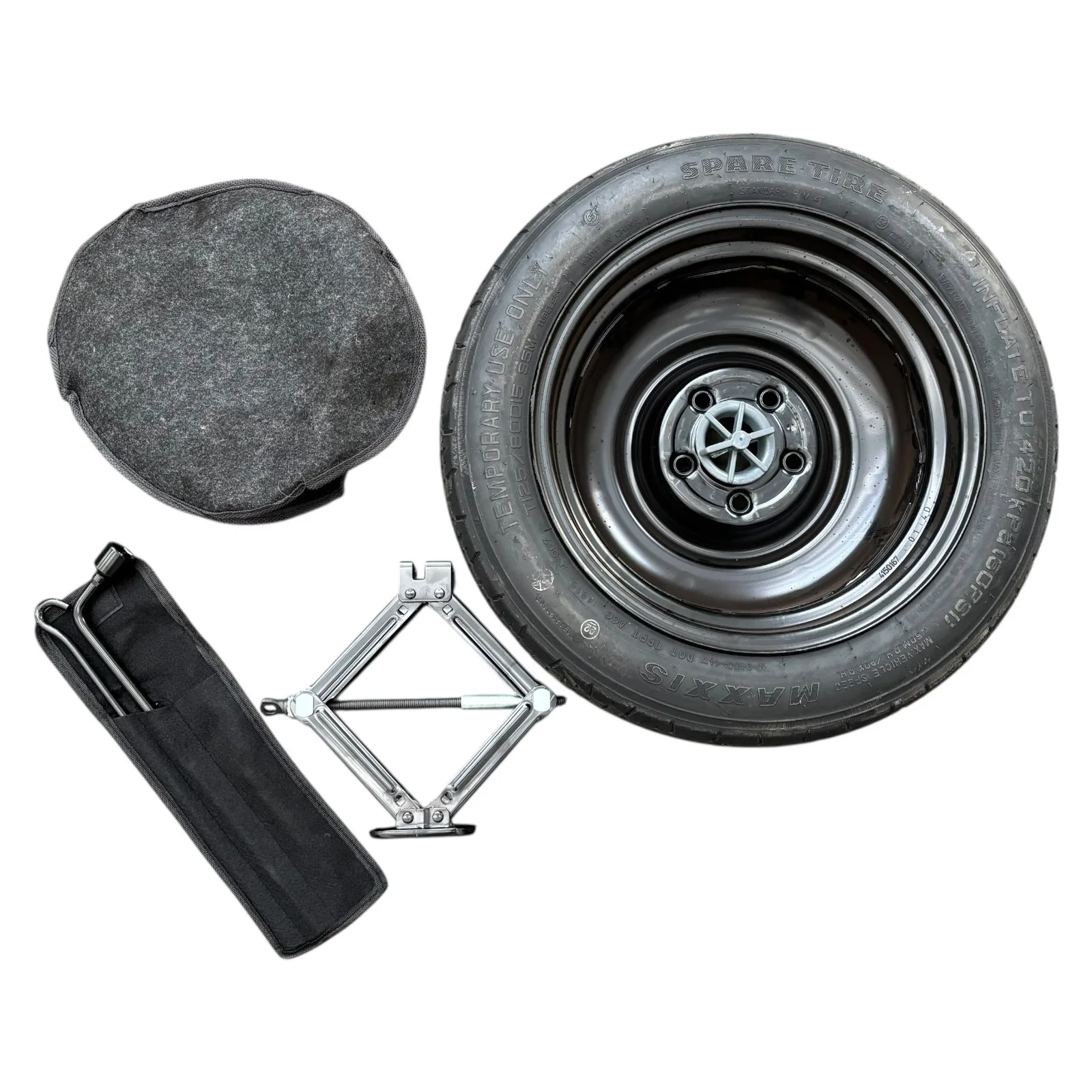 KIT RUOTA DI SCORTA HYUNDAI IX20 (2015-2019) CRIC + RUOTINO 125/80 R15