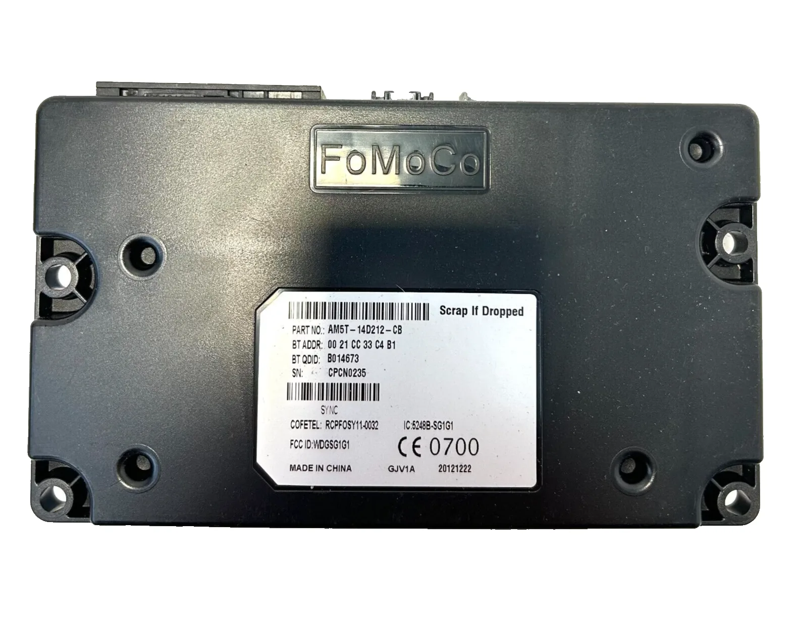 CENTRALINA BLUETOOTH FORD FIESTA 6 SERIE (2013-2017) AM5T-14D212-CB