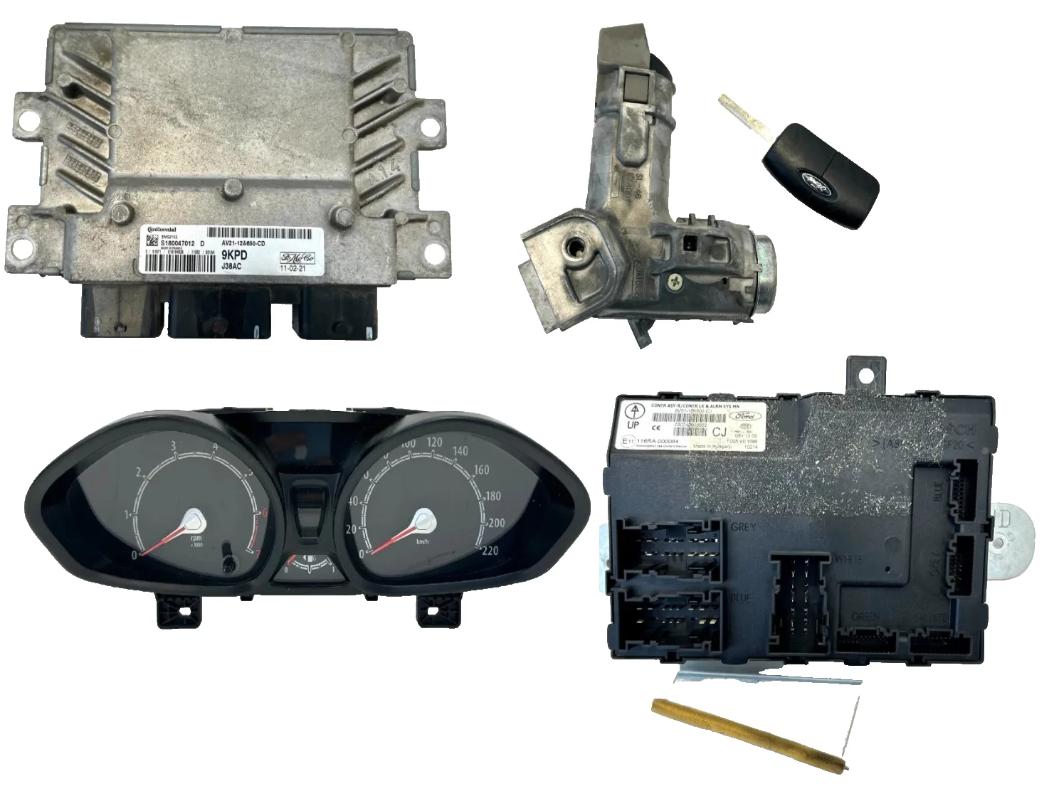 KIT CHIAVE FORD FIESTA 6 SERIE 1.2 BENZINA (2008-2013) AV21-12A650-CD