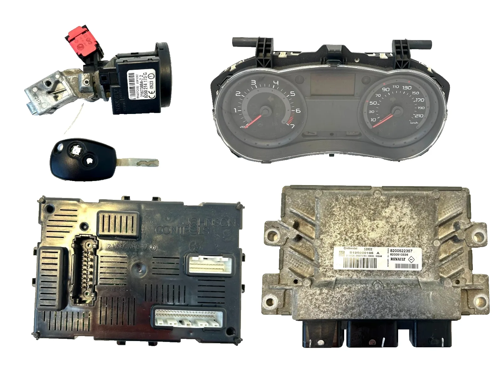 KIT CHIAVE RENAULT CLIO 3 SERIE 1.2 BENZINA (2005-2009) 8200522357