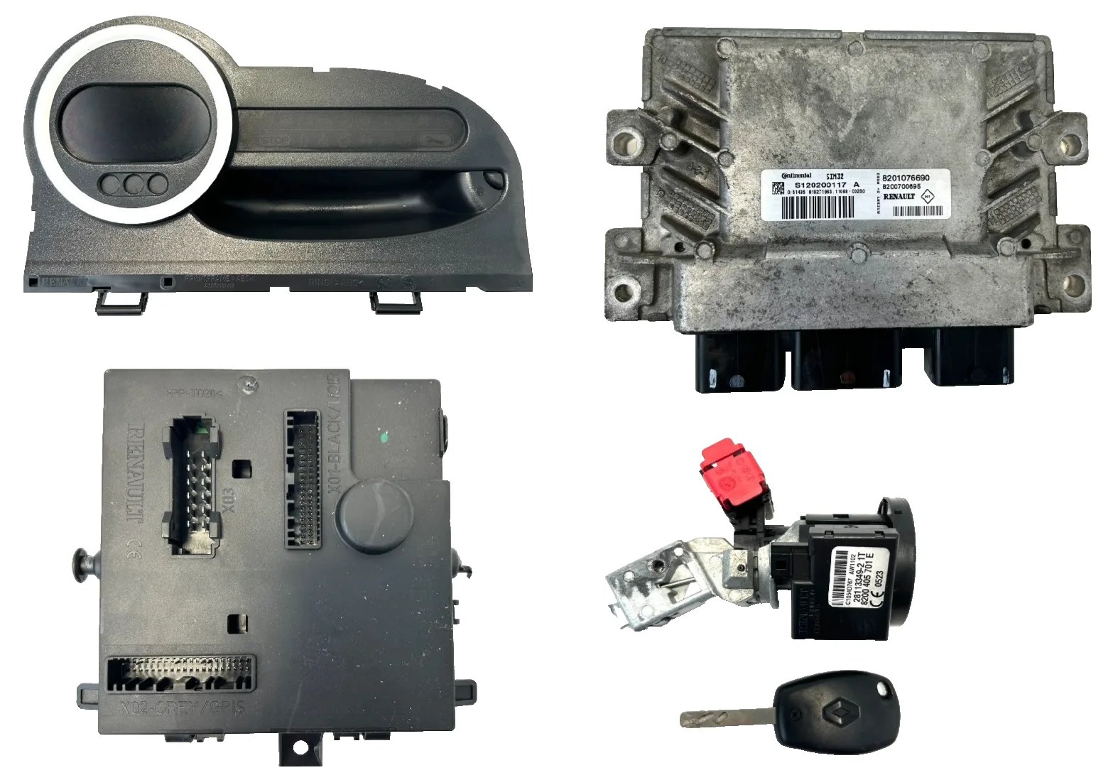 KIT CHIAVE RENAULT TWINGO 2 SERIE 1.2 BENZINA (2007-2014) 8201076690