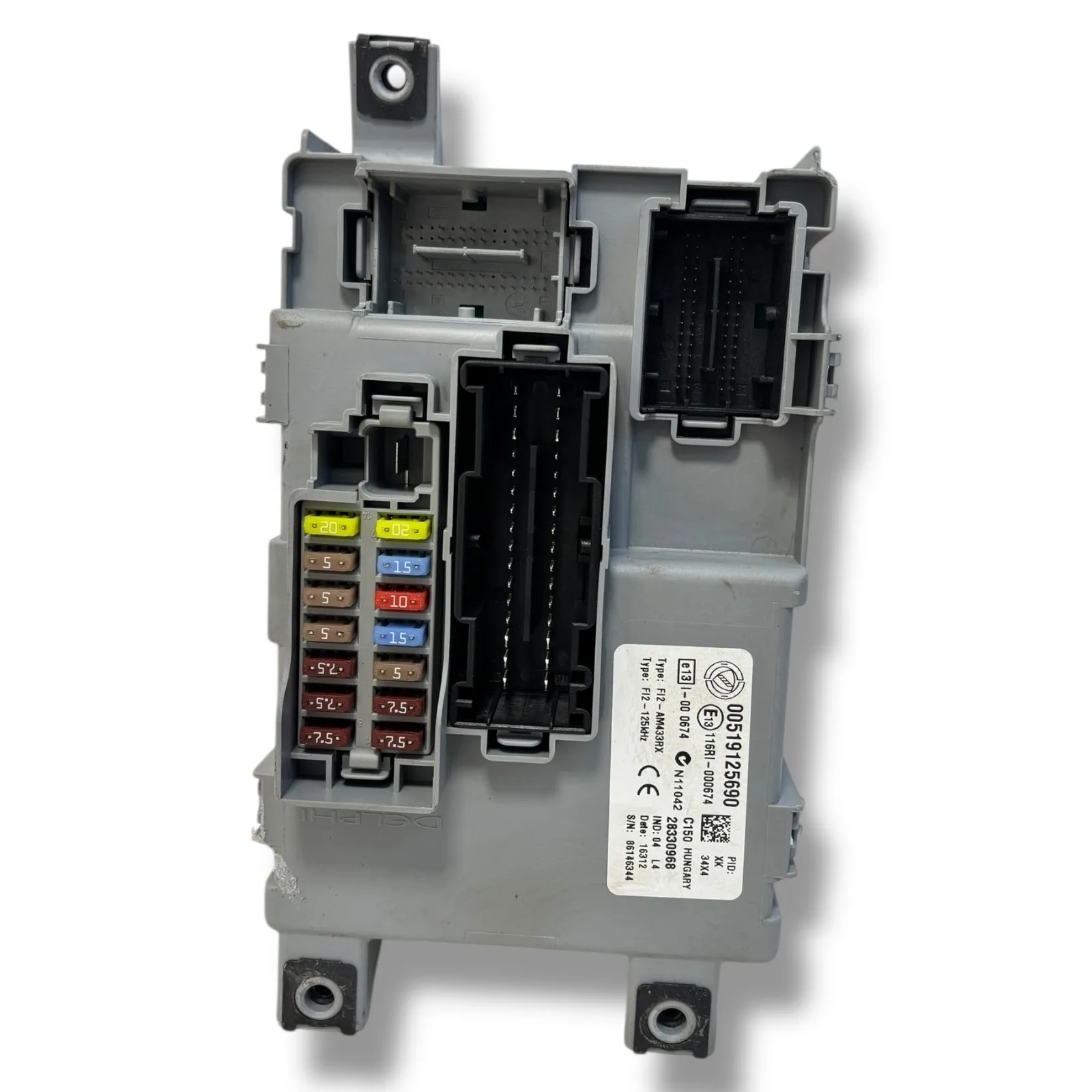 BODY COMPUTER FIAT 500 1.2 BENZINA (2007-2015) 00519125690