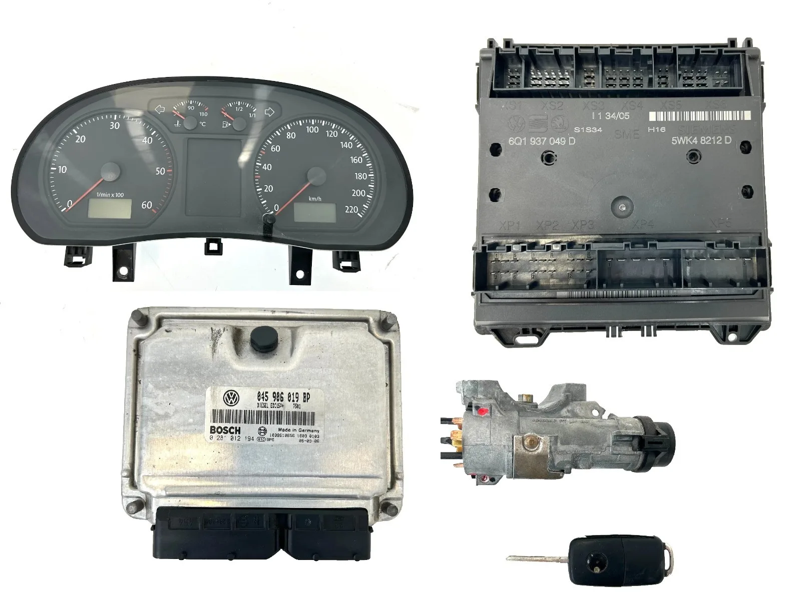 KIT CHIAVE VOLKSWAGEN POLO 1.4 TDI (9N)(2006-2009) 045906019BP