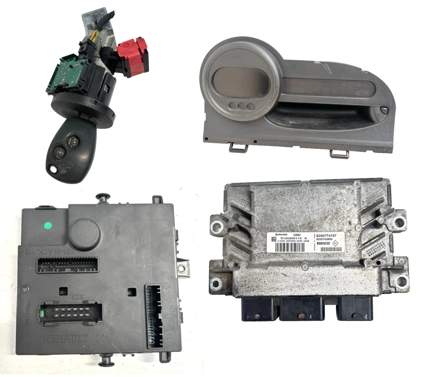 KIT CHIAVE RENAULT TWINGO 2 SERIE 1.2 BENZINA (2007-2014) 8200774747