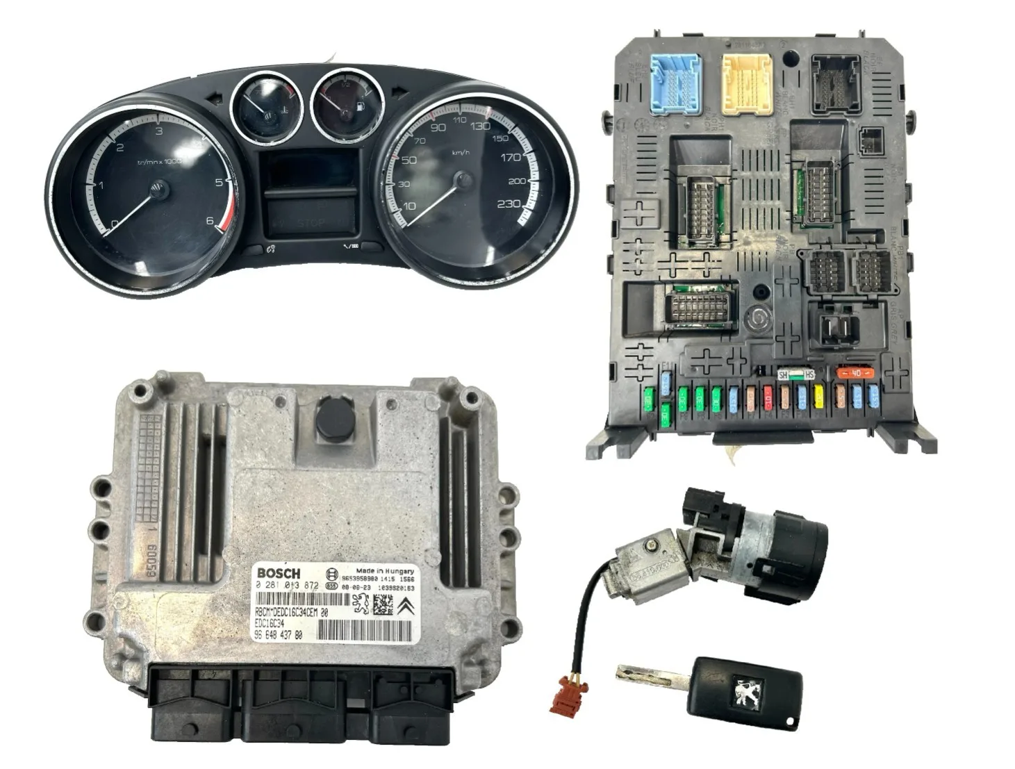 KIT CHIAVE PEUGEOT 308 1.6 HDI (2007-2011) 9664843780 - 0281013872