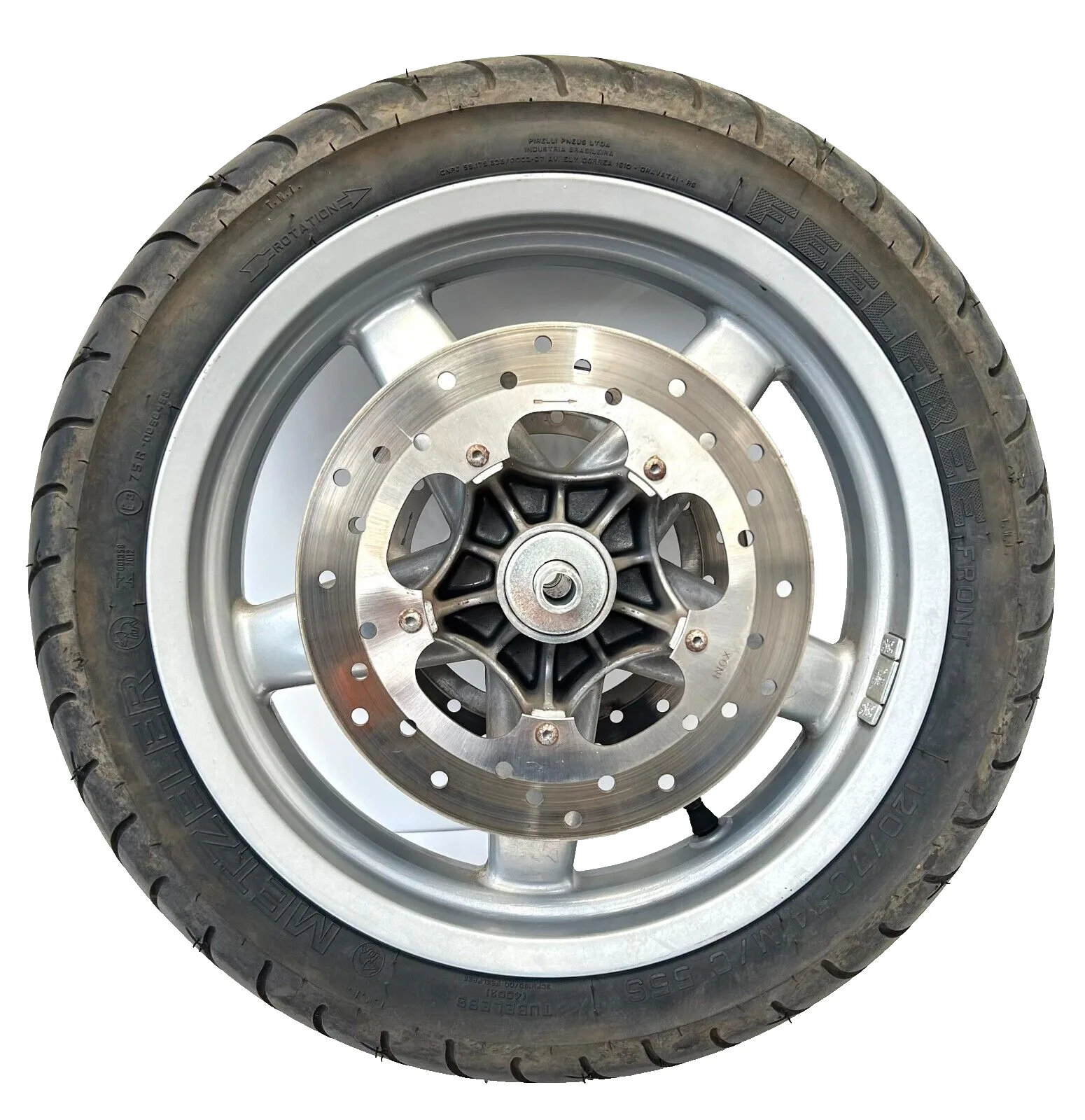 RUOTA ANTERIORE PIAGGIO XEVO 400 IE (2007-2013) CERCHIO + GOMMA 120/70 R14