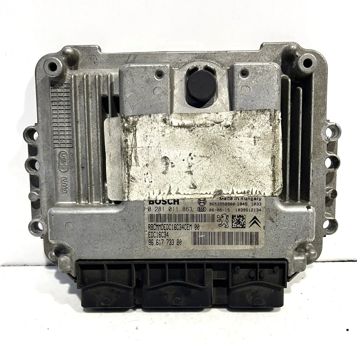CENTRALINA MOTORE ECU PEUGEOT 307 1.6 HDI (2007) 0281011863 - 9661773380