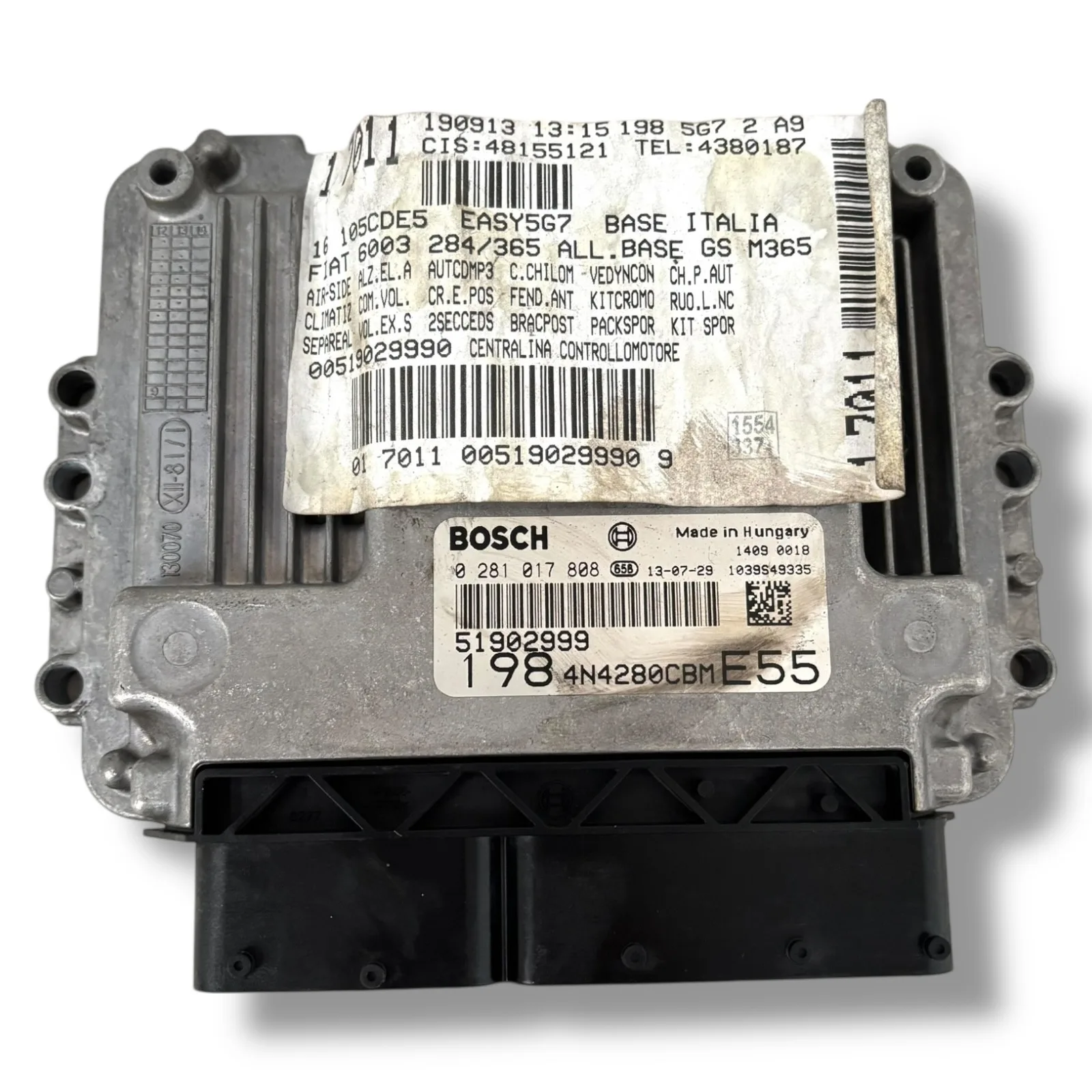 CENTRALINA MOTORE FIAT BRAVO 1.6 MULTIJET (2007-2014) 51902999